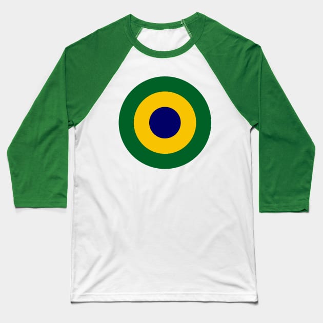 Brazil Air Force Roundel Baseball T-Shirt by Lyvershop